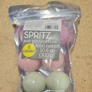 Spritz Rose Tea Bath Bomb Collection - Pink and Green